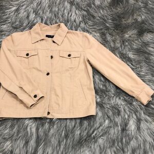 Chaps Tan Button-Up Jacket
